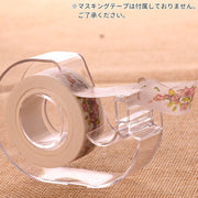 テープカッター テープディスペンサー 文房具 文具 マスキングテープ セロテープ 持ち運び コンパクト 便利 シンプル クリア