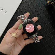 AppleWatch用バンド 腕時計用ベルト メンズ レディース 男女兼用 38mm 40mm 41mm 42mm 44mm 45mm アップルウォッチ 交換ベルト メタリック チェーン おしゃれ 高級感