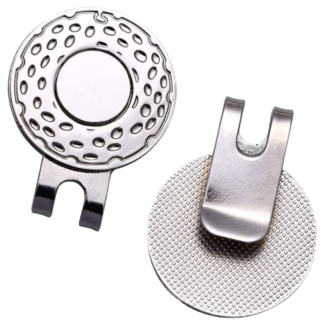 ゴルフマーカー用台座 台座のみ ハットクリップ ゴルフ用品 ラウンド用品 ゴルフアクセサリー 磁石付き マグネット付き おしゃれ シンプル 便利 黒 シルバー
