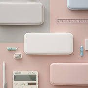 ペンケース 筆箱 文具入れ 文房具 ステーショナリー雑貨 長方形 箱型 仕切り付き 小物入れ 持ち運び 鉛筆 ペン入れ 無地 シンプル おしゃれ かわいい