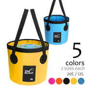 折りたたみバケツ ポータブル ソフトバケツ アウトドア キャンプ ウォーターバッグ 持ち運び コンパクト 12L 20L 防災グッズ 軽量 省スペース 携帯用 BBQ 釣り 洗車 ブラック ブルー オレンジ イエロー ピンク
