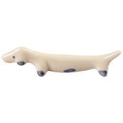 箸置き 1個 単品 カトラリー用品 陶器 セラミック 犬モチーフ ダックスフント かわいい 可愛い おしゃれ 食事会 おもてなし ベージュ 黒 白 茶