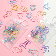 ゼムクリップ クリップ ペーパークリップ 10個セット 文具 文房具 事務用品 アニマル スター ハート パステルカラー かわいい おしゃれ ユニーク 雑貨