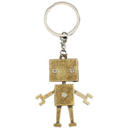 キーホルダー キーリング ファッション小物 男女兼用 レディース メンズ ロボット メカ かわいい 個性的 レトロ アンティーク調 おしゃれ ギフト 記念日 誕生日 父の日 プレゼント シルバーカラー