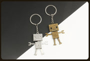 キーホルダー キーリング ファッション小物 男女兼用 レディース メンズ ロボット メカ かわいい 個性的 レトロ アンティーク調 おしゃれ ギフト 記念日 誕生日 父の日 プレゼント シルバーカラー