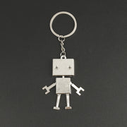 キーホルダー キーリング ファッション小物 男女兼用 レディース メンズ ロボット メカ かわいい 個性的 レトロ アンティーク調 おしゃれ ギフト 記念日 誕生日 父の日 プレゼント シルバーカラー
