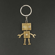 キーホルダー キーリング ファッション小物 男女兼用 レディース メンズ ロボット メカ かわいい 個性的 レトロ アンティーク調 おしゃれ ギフト 記念日 誕生日 父の日 プレゼント シルバーカラー
