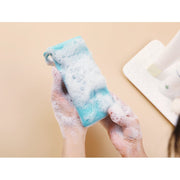 泡立てネット 2個セット 洗顔ネット 紐付き 巾着タイプ 石鹸ネット 石けん ソープ 洗顔グッズ 引っ掛け 吊り下げ 使いやすい 浴室 洗面所