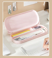 ペンケース 筆箱 ペン入れ 文房具入れ シンプル 無地 プラスチック 仕切り 使いやすい 収納 筆記用具 収納ケース 熊 クマ 耳付き かわいい おしゃれ すっきり 整理整頓 スタイリッシュ 学生 オフィス