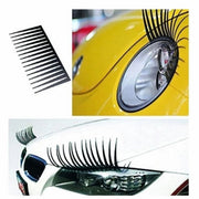 カーステッカー 睫毛 つけまつげ まつ毛 カー用品 車用 デコパーツ デコレーション ドレスアップ 外装 左右セット ヘッドライト おしゃれ 面白 可愛い