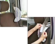 シートベルトカバー シートベルトクッション シートベルトパッド カー用品 車用品 車用 クッション 月型 ボーダー しましま 面ファスナー マジック テープ キッズ ジュニア 子ども 長距離 ドライブ 移動 まくら 枕 お昼寝 締め付け軽減 かわいい おしゃれ キュート ふんわり ふわふわ 灰 茶 ピンク 緑