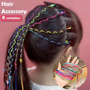 ヘアアレンジ用紐 ヘアアレンジ用ひも 紐 コード ヘアアクセサリー 20本 30本 キッズ 子ども 女の子 レディース 編み込み 三つ編み カラフル グラデーション キラキラ