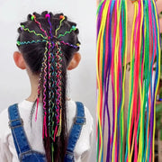 ヘアアレンジ用紐 ヘアアレンジ用ひも 紐 コード ヘアアクセサリー 20本 30本 キッズ 子ども 女の子 レディース 編み込み 三つ編み カラフル グラデーション キラキラ