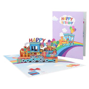 バースデーカード グリーティングカード 手紙 誕生日 HAPPYBIRTHDAY プレゼント ポップアップ 飛び出す 立体 3D メッセージカード かわいい おしゃれ キュート