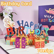 バースデーカード グリーティングカード 手紙 誕生日 HAPPYBIRTHDAY プレゼント ポップアップ 飛び出す 立体 3D メッセージカード かわいい おしゃれ キュート