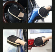 洗車用スポンジ 洗車グローブ 単品 ワックスがけ 手洗い ふかふか 手袋タイプ ハンドモップ シャンプー 傷防止 洗車 カー用品 バイク用品 車用品 ボディ 車内 ふわふわ 仕上げ用 洗車モップ 洗車道具