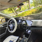 ハンドルカバー 車内装飾 車用アクセサリー カーアクセサリー 丸形 ラウンド型 O型 D型 防滑 防汚 摩耗防止 ゴム入り 凹凸 ステッチ ホワイト ブラック ブラウン グレー シンプル カジュアル 可愛い キュート クール かっこいい おしゃれ
