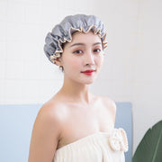 シャワーキャップ ヘアキャップ バスキャップ 浴用帽子 大人用 バス用品 お風呂 入浴 洗顔 防水 おしゃれ かわいい フリル ゴム 無地 単色