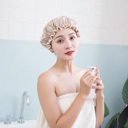 シャワーキャップ ヘアキャップ バスキャップ 浴用帽子 大人用 バス用品 お風呂 入浴 洗顔 防水 おしゃれ かわいい フリル ゴム 無地 単色