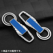 キーホルダー 2連キーリング ダブルリング カラビナフック スマートキー 鍵 車 バイク 自転車 紛失防止 おしゃれ プレゼント