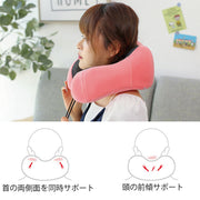 ネックピロー 安眠グッズ U字型 首枕 クッション 枕 ポケット付き トラベルグッズ カバー取り外し可 カバー洗濯可 低反発クッション 長さ調節可 ふんわり ふわふわ ファスナー 単色 無地 旅行 仮眠 車内 機内 睡眠 長距離移動 新幹線 シンプル おしゃれ カジュアル 便利グッズ ネイビー 灰 ピンク 青 黒
