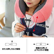 ネックピロー 安眠グッズ U字型 首枕 クッション 枕 ポケット付き トラベルグッズ カバー取り外し可 カバー洗濯可 低反発クッション 長さ調節可 ふんわり ふわふわ ファスナー 単色 無地 旅行 仮眠 車内 機内 睡眠 長距離移動 新幹線 シンプル おしゃれ カジュアル 便利グッズ ネイビー 灰 ピンク 青 黒