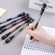 ペン ゲルペン 文具 筆記具 文房具 ステーショナリー 長さ19cm ペン回し 回しやすい ロータリーペン 回転 黒色 ブラック かっこいい 雑貨 玩具