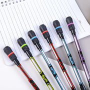 ペン ゲルペン 文具 筆記具 文房具 ステーショナリー 長さ19cm ペン回し 回しやすい ロータリーペン 回転 黒色 ブラック かっこいい 雑貨 玩具