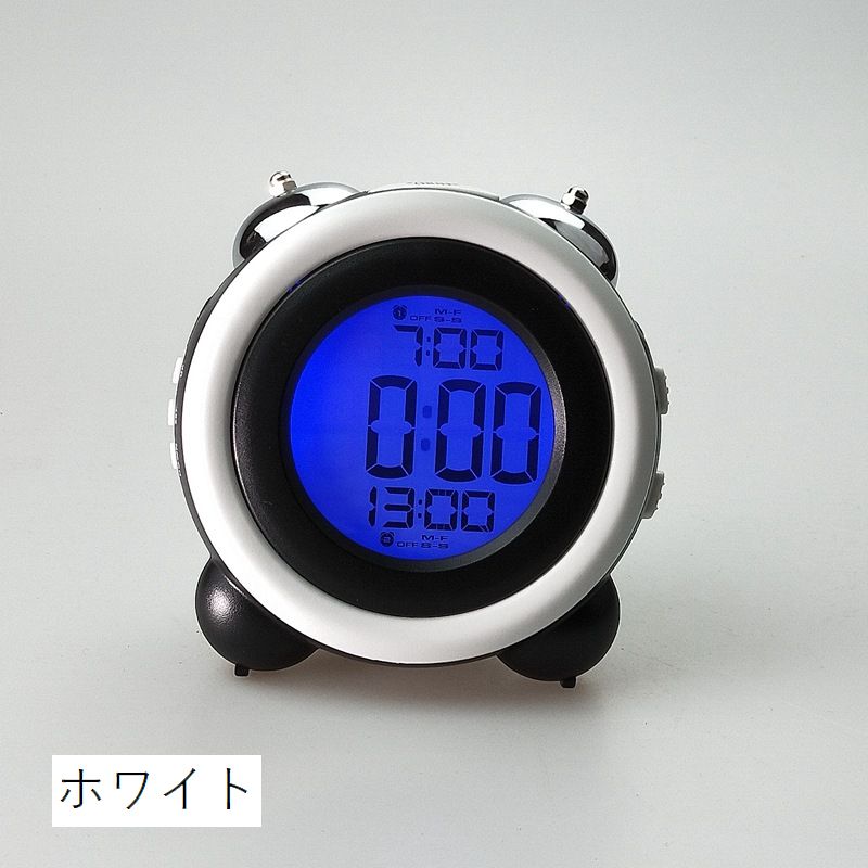 目覚まし時計 置時計 デジタル時計 ダブルアラーム スヌーズ機能 大音量 商品画像2