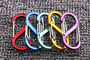 S字カラビナ キーフック 同色5個セット S字フック キーホルダー 8の字 アウトドア キャンプ スプリングスナップ キーチェーン 旅行 おしゃれ シンプル メタルカラー ガーデニング 釣り 便利 簡単 落下防止 吊り下げ 荷物運び 日用品雑貨
