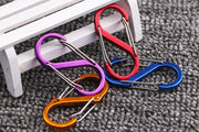 S字カラビナ キーフック 同色5個セット S字フック キーホルダー 8の字 アウトドア キャンプ スプリングスナップ キーチェーン 旅行 おしゃれ シンプル メタルカラー ガーデニング 釣り 便利 簡単 落下防止 吊り下げ 荷物運び 日用品雑貨