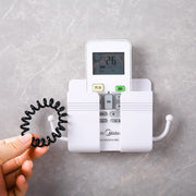 ウォールポケット スマホホルダー 充電スタンド リモコンラック 小物入れ 壁面収納 壁掛け 入れたまま充電 穴あけ不要 粘着式 簡単設置 フック付き 鍵掛け 小物掛け 便利 シンプル