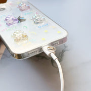 ストラップホルダー 後付け 外付け 単品 1枚 クリア 透明 カード ケースに挟む カード 落下防止 iPhone Android スマホ スマートフォン ネックストラップ 松葉ひも ストラップパーツ コード ひも 紐 ヒモ 携帯