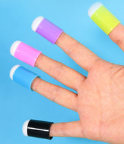 スポンジダウパー 同色10個セット 子供用 フィンガースポンジ スポンジブラシ スタンプインク用 指スポンジ ステンシル 塗り絵 描画ツール ぼかし グラデーション DIY フィンガーペイント スタンプアート