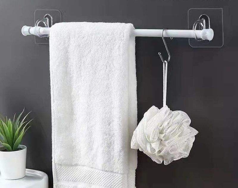 粘着フック 2個セット リングフック 突っ張り棒支えフック 壁掛け 透明 商品画像3