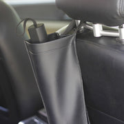 車用傘ホルダー 車内収納用品 カー用品 カーアクセサリー 折りたたみ傘入れ 長傘入れ サイズ調節可 傘立て 車載 吊り下げ式 面ファスナー 収納 ごみ入れ 小物入れ ヘッドレスト 防水 水滴対策 後部座席 多用途 ドリンクホルダー アンブレラケース フック 取り付け簡単 単色 無地 便利グッズ 黒
