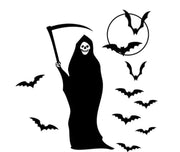 ウォールステッカー 壁紙シール シールタイプ ハロウィン ハロウィングッズ ハロウィン用品 ウォールシール Halloween ホラー 死神 コウモリ こうもり 怖い 恐怖 おばけ 幽霊 シルエット シンプル 黒 窓 ガラス 貼ってはがせる 雑貨 ハロウィンパーティー ハロウィーン