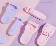 まつ毛ビューラー まつげカーラー アイラッシュカーラー 2個セット コスメ用品 メイク道具 化粧道具 広角用 部分用 コンパクト ネコ 猫 ねこ 猫耳 肉球 かわいい おしゃれ ホワイト ピンク ピーチ パープル メイク雑貨 小物