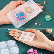 シリコンモールド 抜き型 UVレジン 樹脂粘土 猫 ネコ 肉球 ハンドメイド 手芸 手作りアクセサリー キーホルダー ペンダント ネックレス