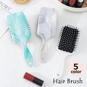 ヘアブラシ レディース メンズ ヘアケア ブラシ くし 櫛 幅広 ワイド 大理石風 髪の毛 ブラッシング かわいい おしゃれ