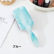 ヘアブラシ レディース メンズ ヘアケア ブラシ くし 櫛 幅広 ワイド 大理石風 髪の毛 ブラッシング かわいい おしゃれ