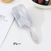 ヘアブラシ レディース メンズ ヘアケア ブラシ くし 櫛 幅広 ワイド 大理石風 髪の毛 ブラッシング かわいい おしゃれ