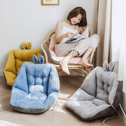 シートクッション 52×52cm チェアパッド 背もたれ 座布団 座椅子 座面クッション 厚め 大きめ ふわふわモコモコ 暖かい