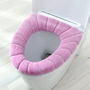 便座カバー O型 トイレカバー トイレ用品 無地 単色 シンプル 丸形 洗える ふわふわ やわらか 厚手 暖かい あったか おしゃれ