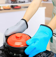 鍋つかみ オープンミトン キッチングローブ 手袋 単品 左右兼用 シリコン ハート 滑り止め 耐熱 防熱 防水 5本指 厚手 電子レンジ 便利