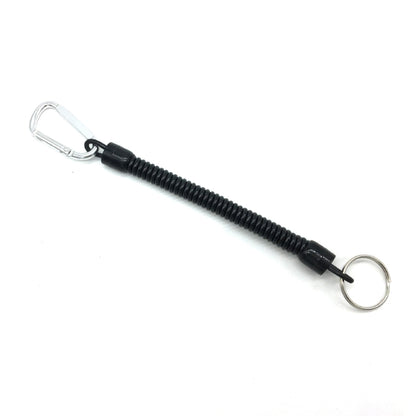 スパイラルキーチェーン キーホルダー キーリング カラビナ付 スプリングコードストラップ カールコード 商品画像5