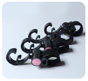 ベビーカーフック 単品 ベビーカー用品 ベビーカーアクセサリー 荷物掛け 荷物フック バッグ掛け カバン掛け 小物掛け 面ファスナー 取り付け簡単 バッグホルダー バギー用フック 便利グッズ 360°回転 ハート かわいい シンプル 黒 ピンク 黄