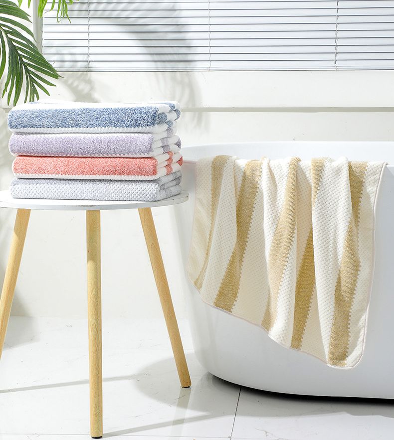 バスタオル タオル バス用品 お風呂用品 サンゴフリース ボーダー柄 商品画像2
