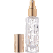 アトマイザー スプレーボトル 詰め替え容器 ガラス 立体柄 10ml クリア 透明 香水 瓶 化粧水 プッシュ式 携帯 持ち運び 小分け スリム 外出 霧吹き ディスペンサー メイク小物 化粧品 日用品雑貨
