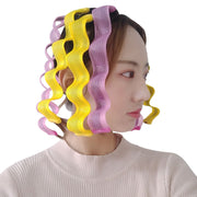 マジックヘアカーラー 12個セット フック スティック付き ヘアセット 巻き髪 カール ウェーブ 波型 ふんわり スタイリング 手軽 簡単 髪を傷めない